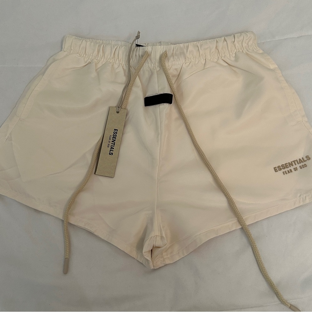 Fear of God Essentials Cream Athletic Shorts